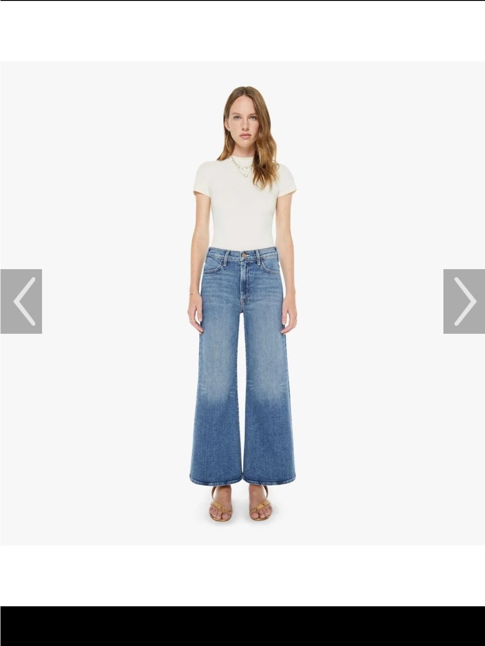 MOTHER Blue Ombre Wide-Leg Jeans